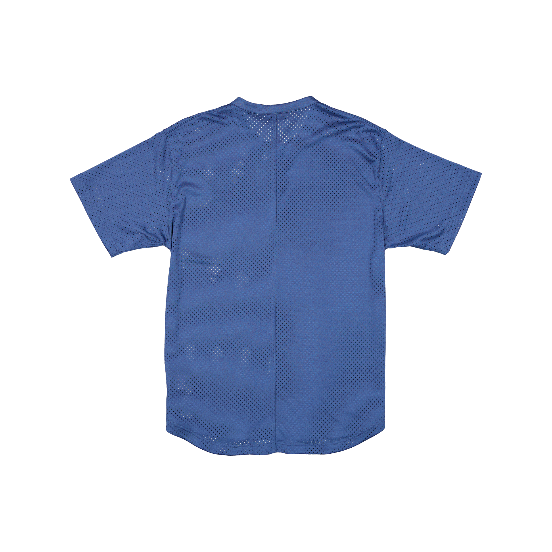 New Era Branded Galvin 2-Button Mesh Henley Indigo Jersey