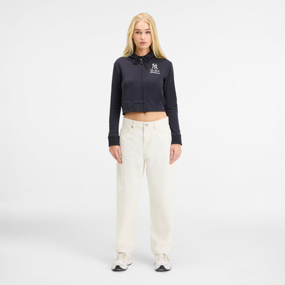 New York Yankees Game Day Cropped Women's Zipper Hoodie