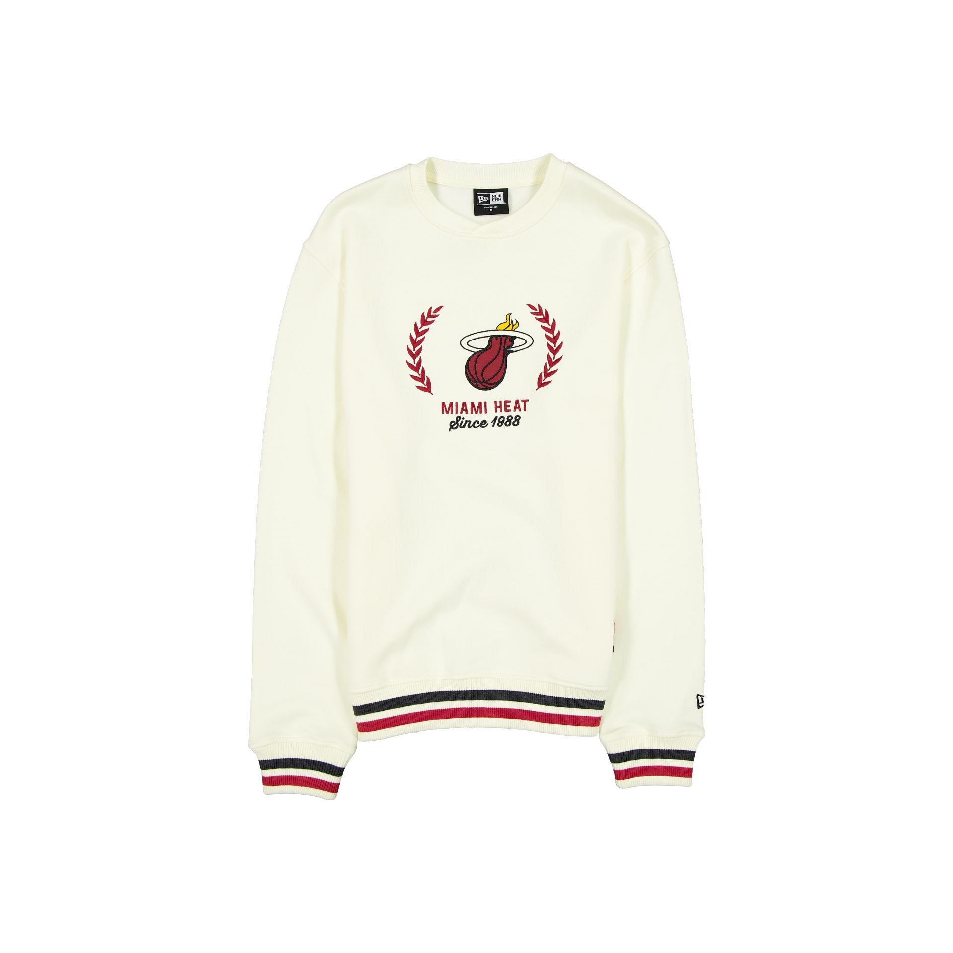 Miami Heat Throwback Chrome White Crewneck