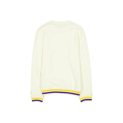 Los Angeles Lakers Throwback Chrome White Crewneck