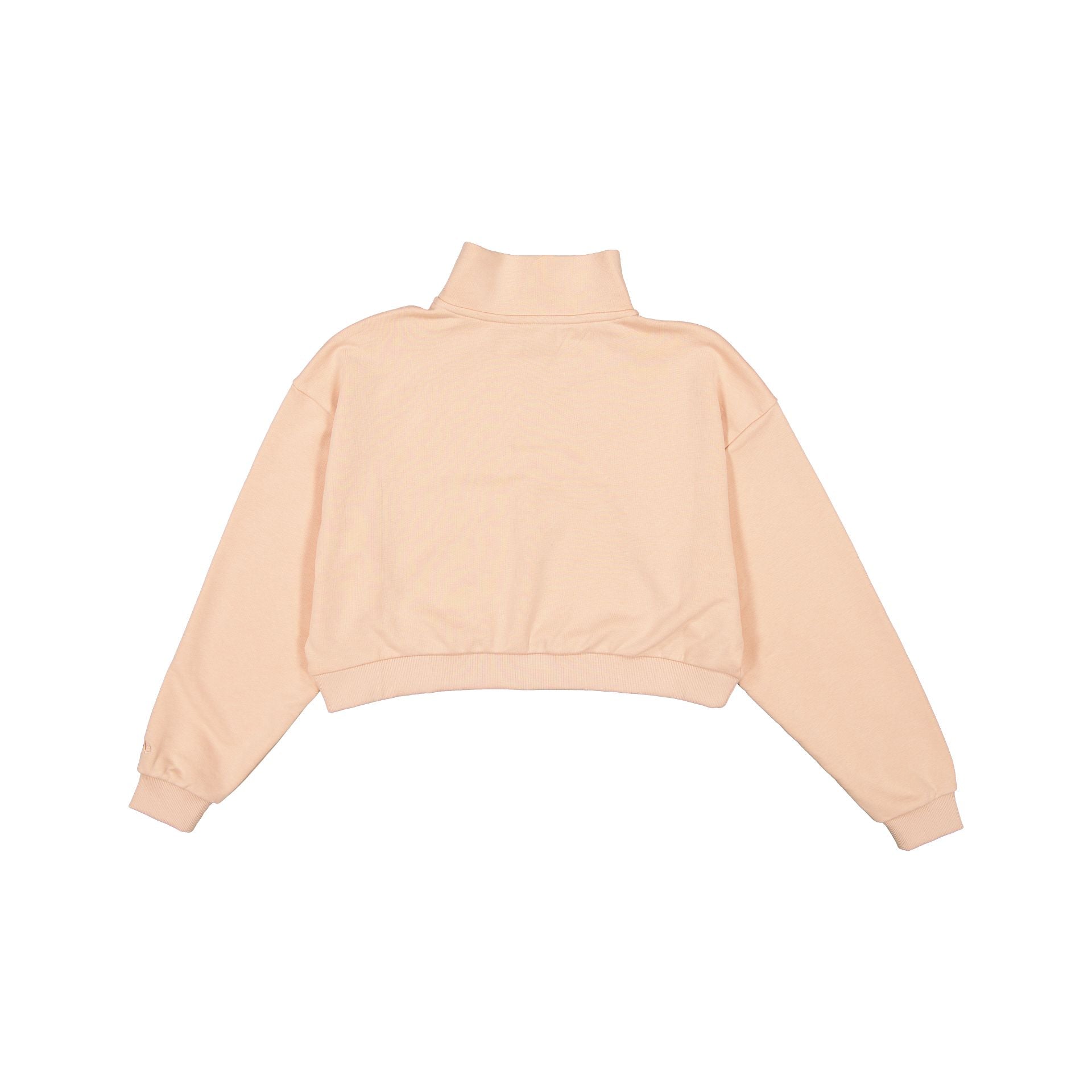 New York Yankees Tonel Cropped Pastel Pink Women's Quarter Zip