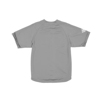 New Era Branded Batter's Eye Raglan Baseball Mirage Gray Jersey