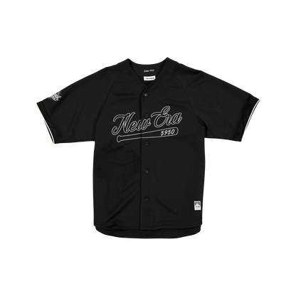 New Era Branded Batter's Eye Raglan Baseball Black Jersey