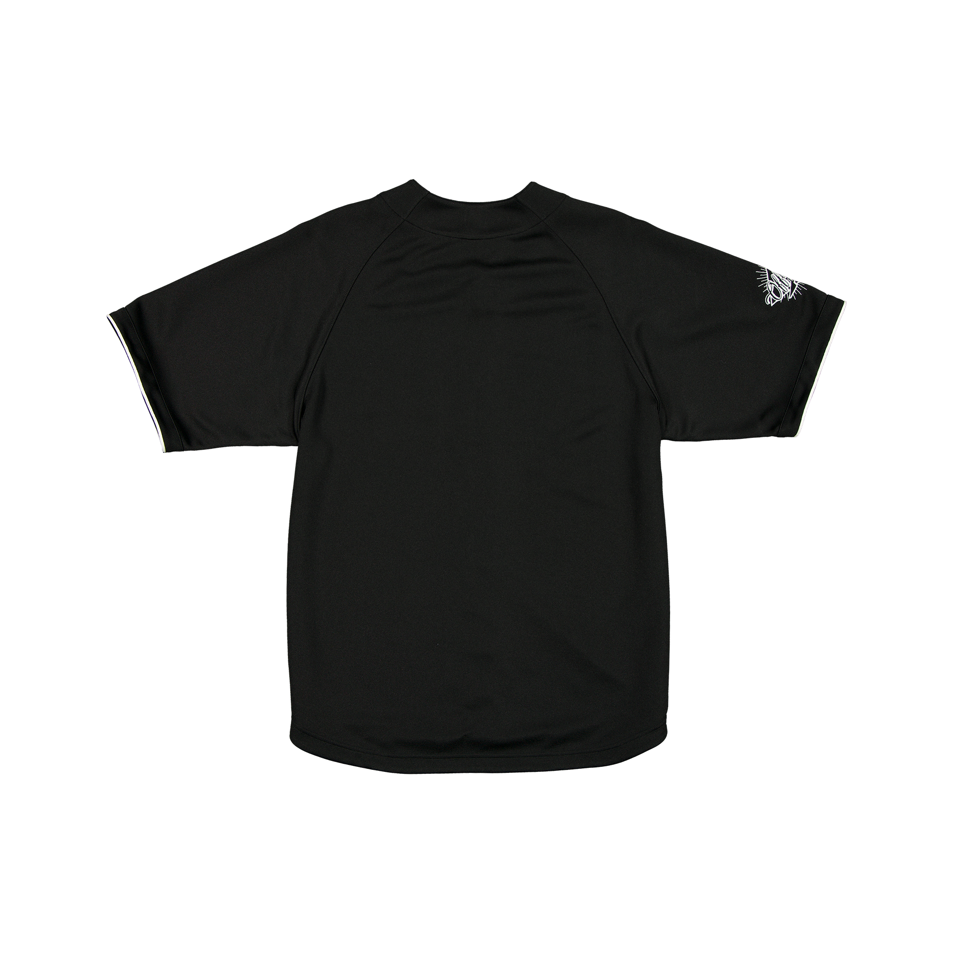 New Era Branded Batter's Eye Raglan Baseball Black Jersey