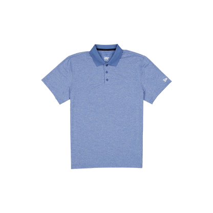 New Era Branded Golf Heather Indigo Blue Polo