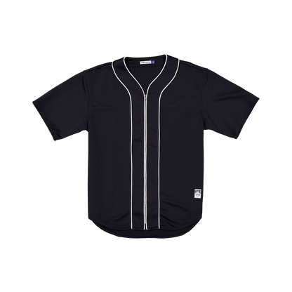 New Era Branded Piping Full-Zip Baseball Navy Jersey