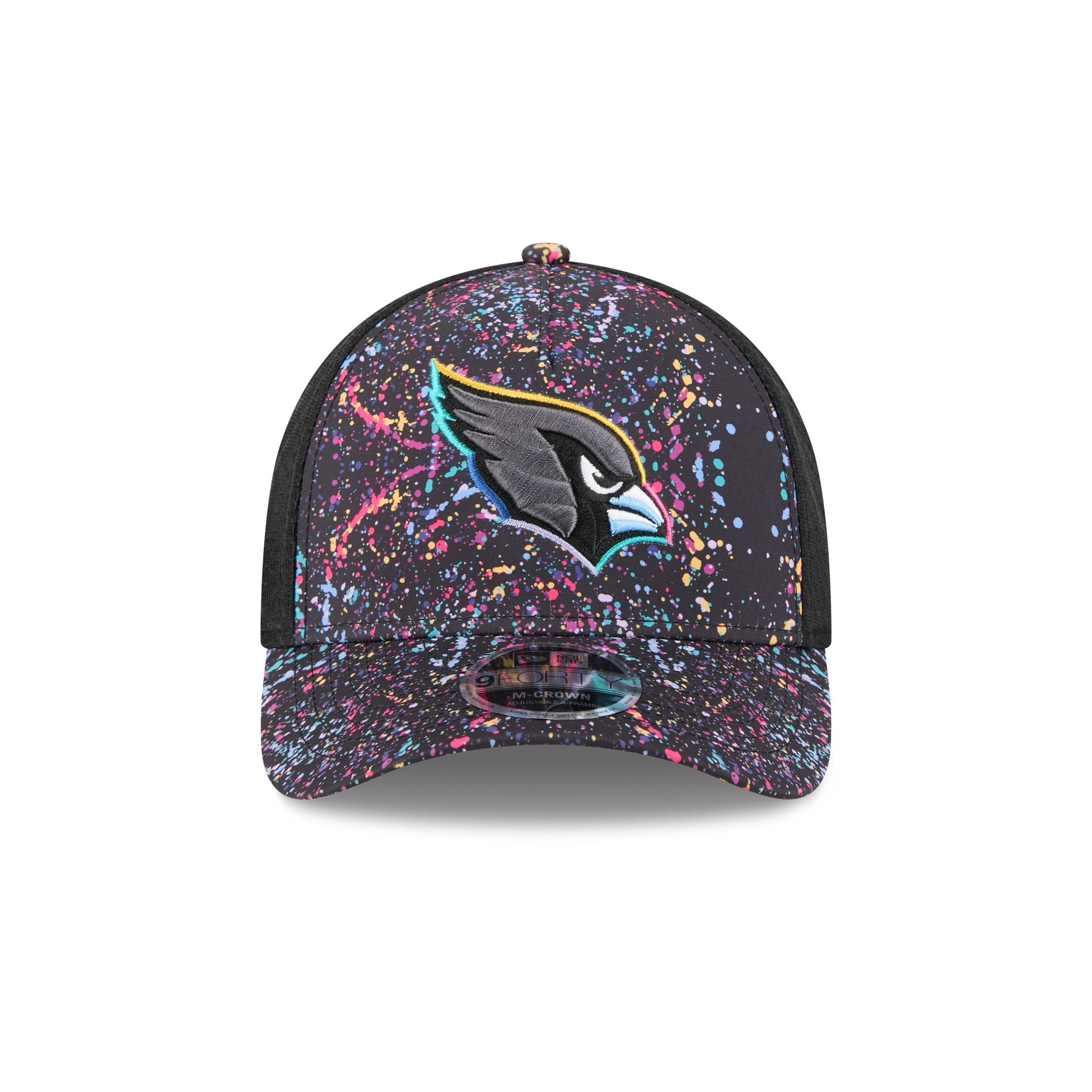 Arizona Cardinals 2025 Crucial Catch 9FORTY M-Crown A-Frame Trucker Hat